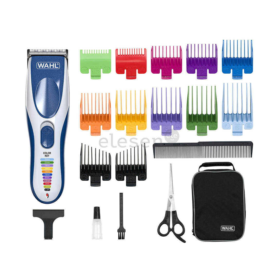 Wahl Color Pro Cordless, balta/mėlyna - Plaukų kirpimo mašinėlė