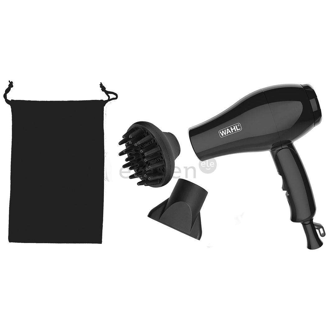 Wahl, 1000 W, black - Travel hair dryer
