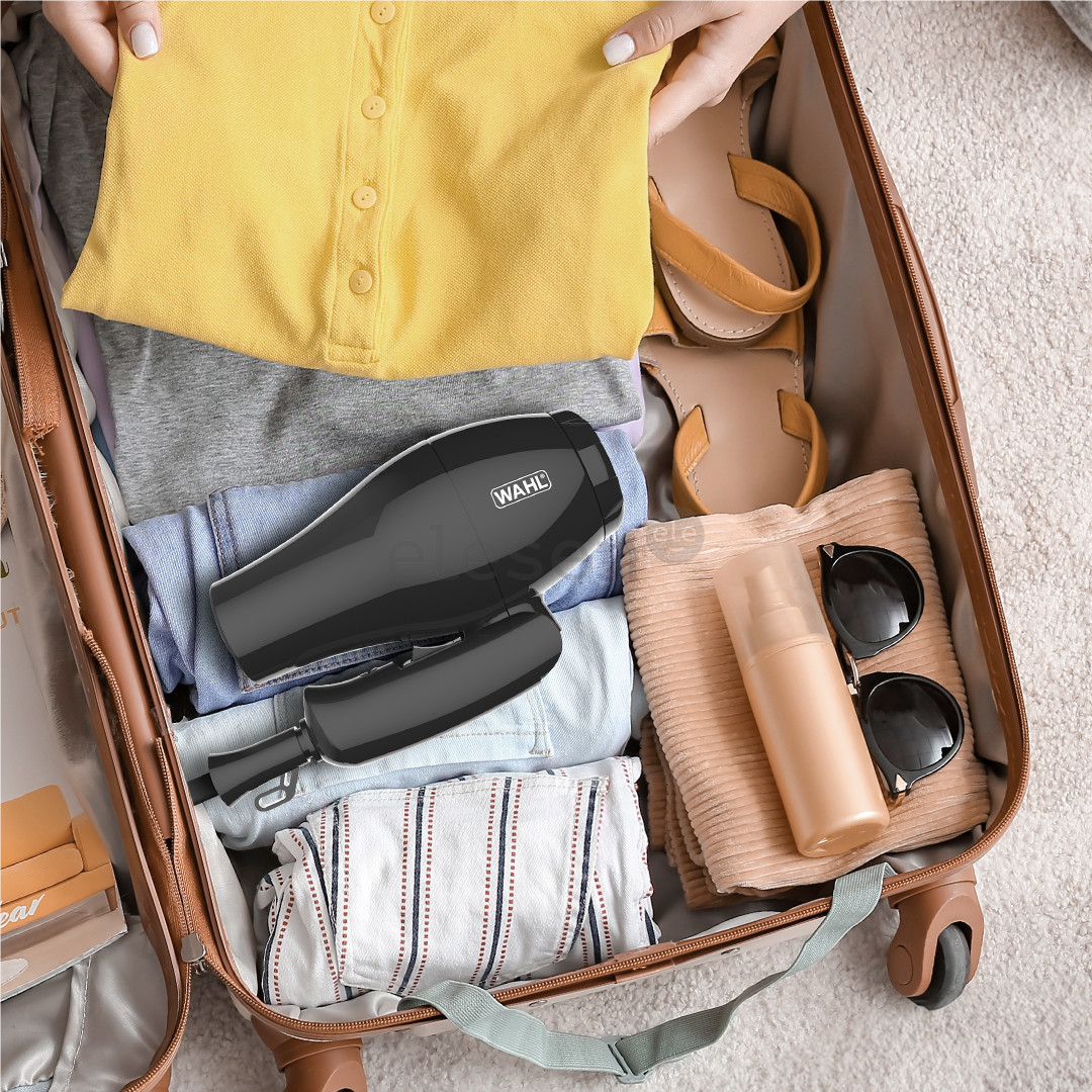 Wahl, 1000 Вт, черный - Дорожный фен