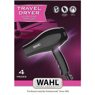 Wahl, 1000 W, black - Travel hair dryer