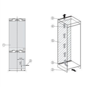 Miele NoFrost, 244 L, height 177 cm - Built-in Refrigerator