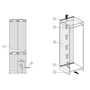 Miele NoFrost, 244 L, aukštis 177 cm - Įmontuojamas šaldytuvas
