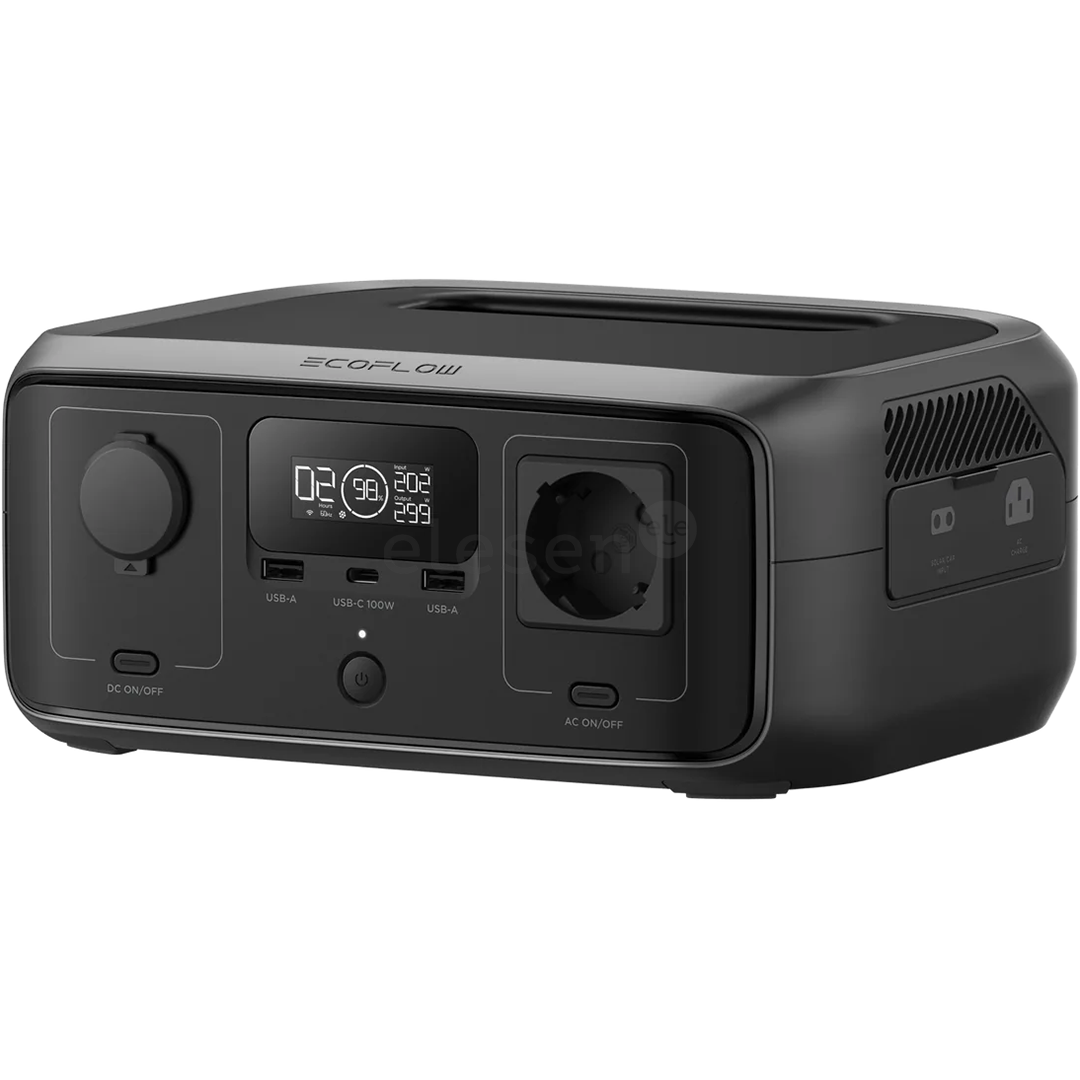 EcoFlow RIVER 3 UPS, 245Wh, juodas - Maitinimo šaltinis