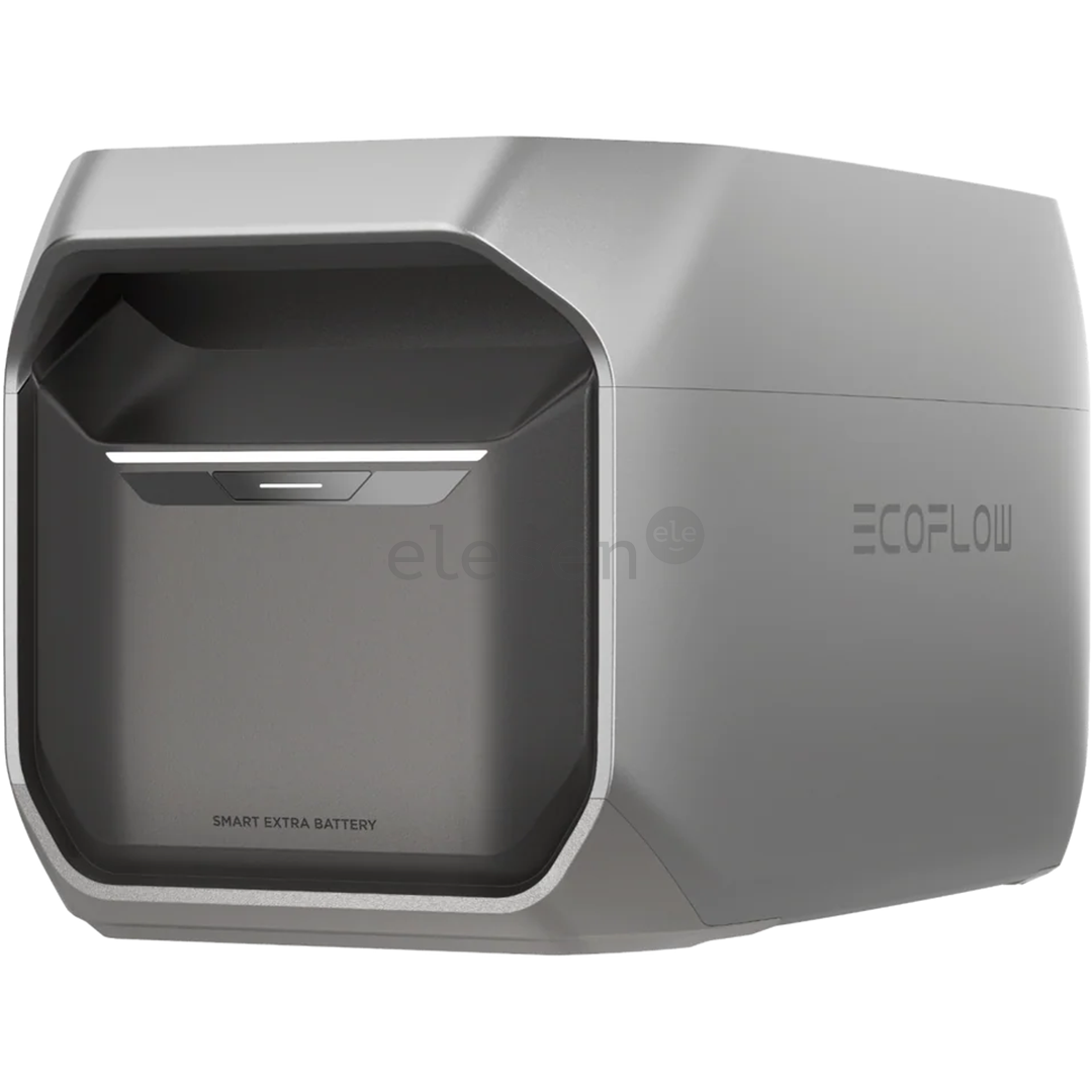 EcoFlow DELTA 3 Smart Extra Battery, 1024 Wh, pilka - Atsarginė baterija maitinimo šaltiniui