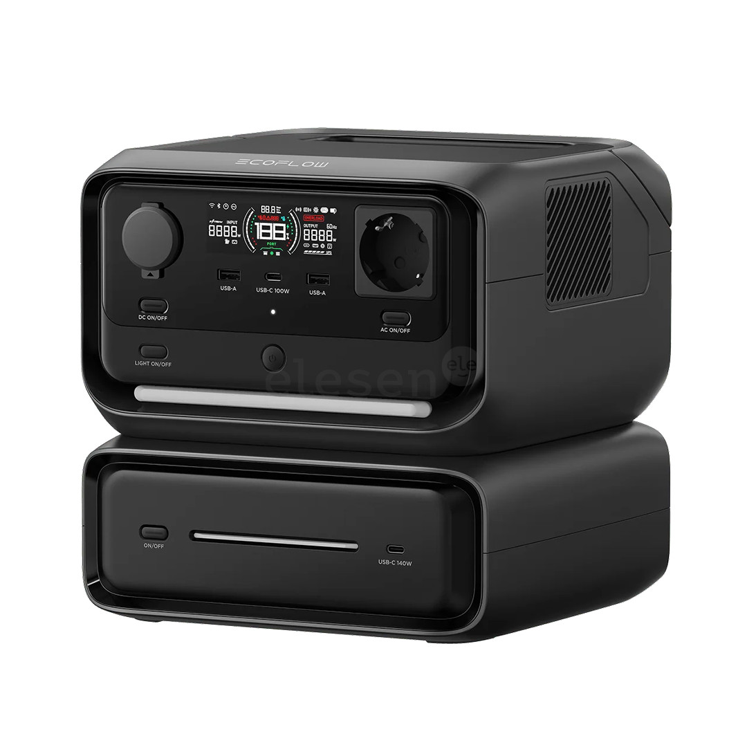 EcoFlow River 3 Max, 572 Wh, juodas/pilkas - Maitinimo šaltinis