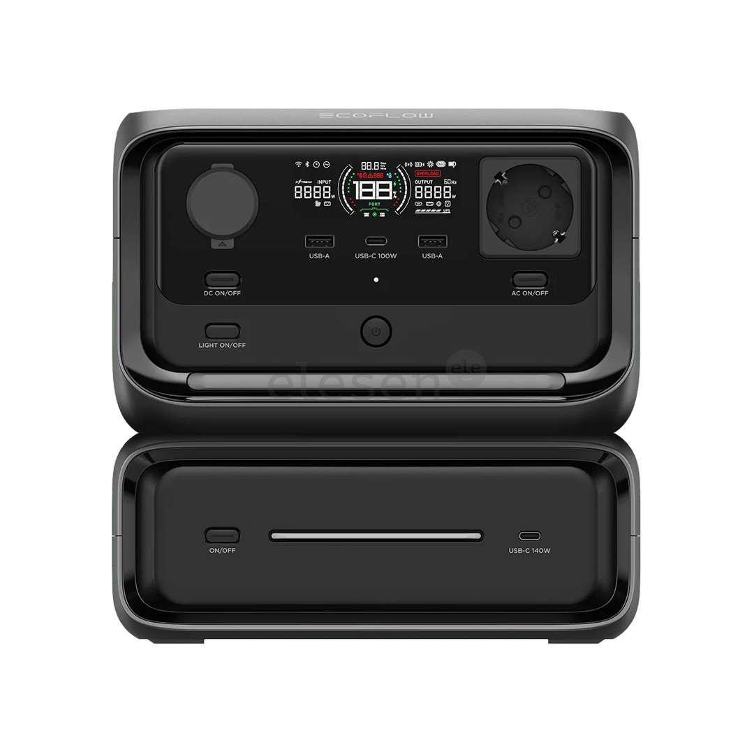 EcoFlow River 3 Max, 572 Wh, juodas/pilkas - Maitinimo šaltinis