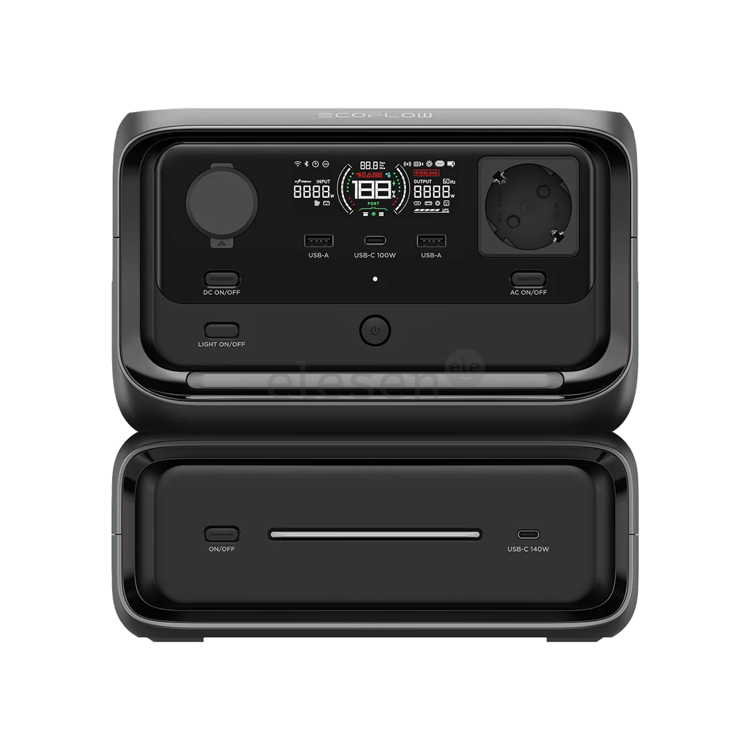 EcoFlow River 3 Max, 572 Wh, juodas/pilkas - Maitinimo šaltinis