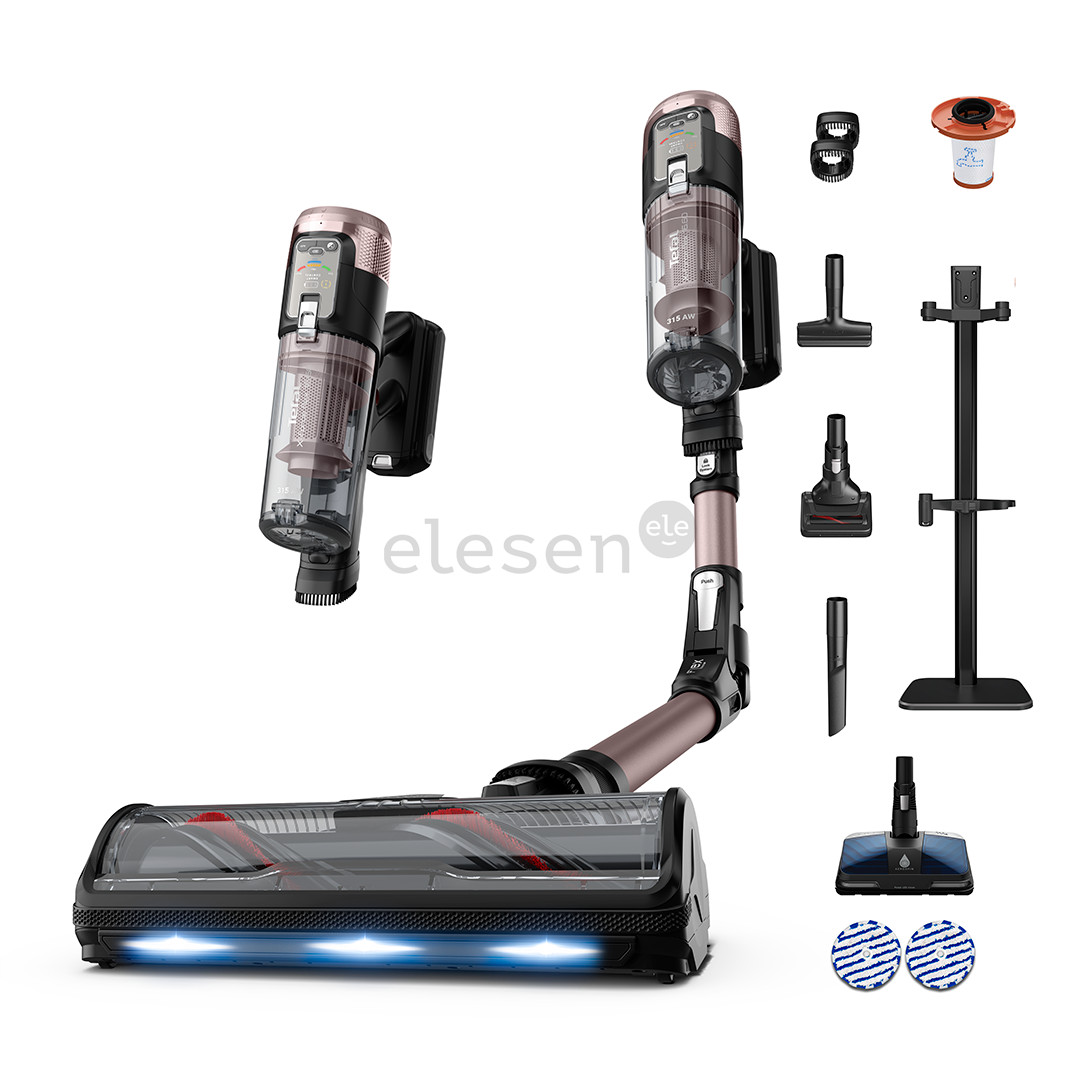 Tefal X-Force Flex 16.60, сухая и влажная уборка, розовый/черный - Беспроводной пылесос