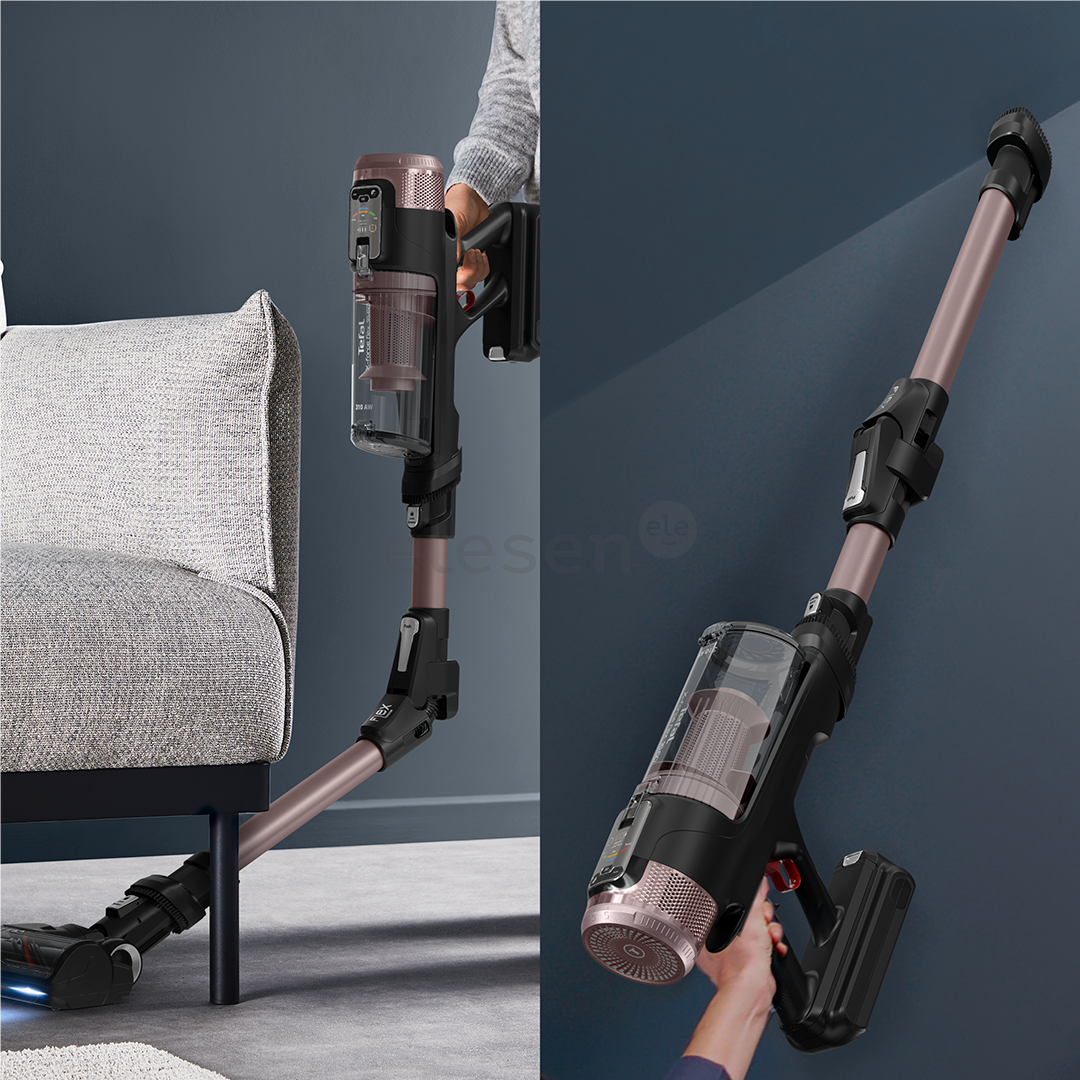 Tefal X-Force Flex 16.60, сухая и влажная уборка, розовый/черный - Беспроводной пылесос