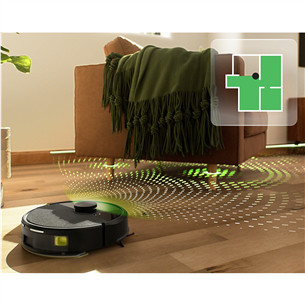 iRobot Roomba® 105 Combo+, Wet & Dry, juodas - Dulkių siurblys robotas