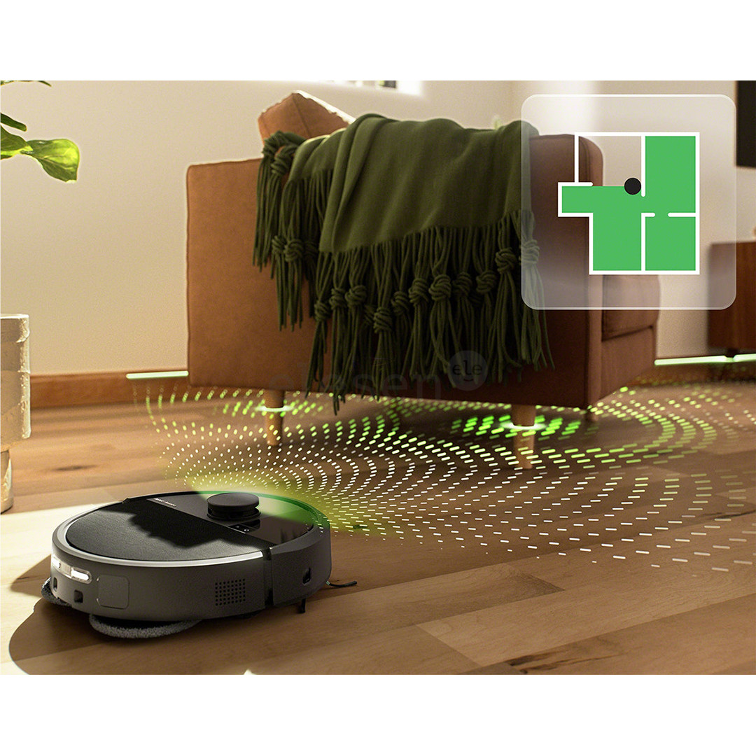 iRobot Roomba® Plus 505 Combo, Wet & Dry, juodas - Dulkių siurblys robotas