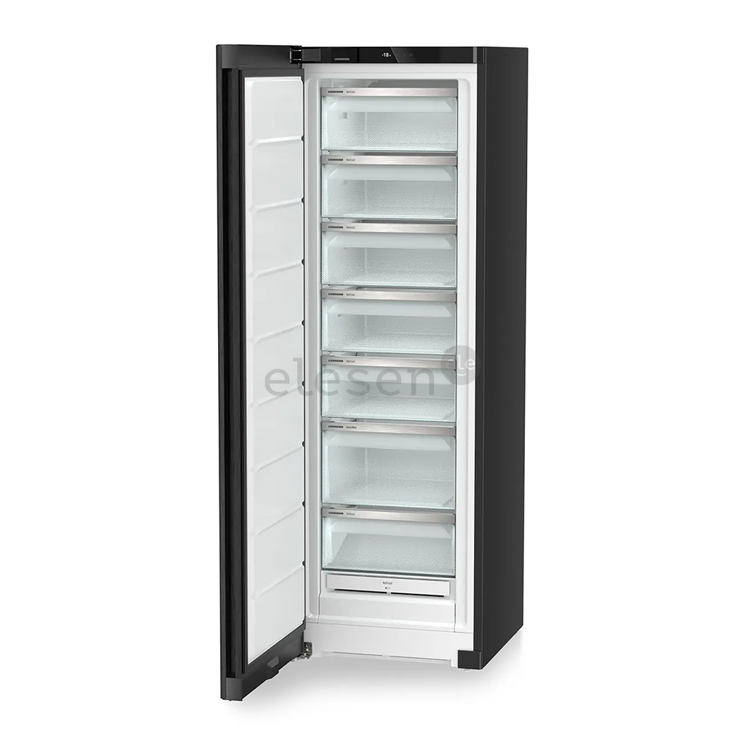 Liebherr plus NoFrost, 278 L, height 186 cm, black steel - Freezer