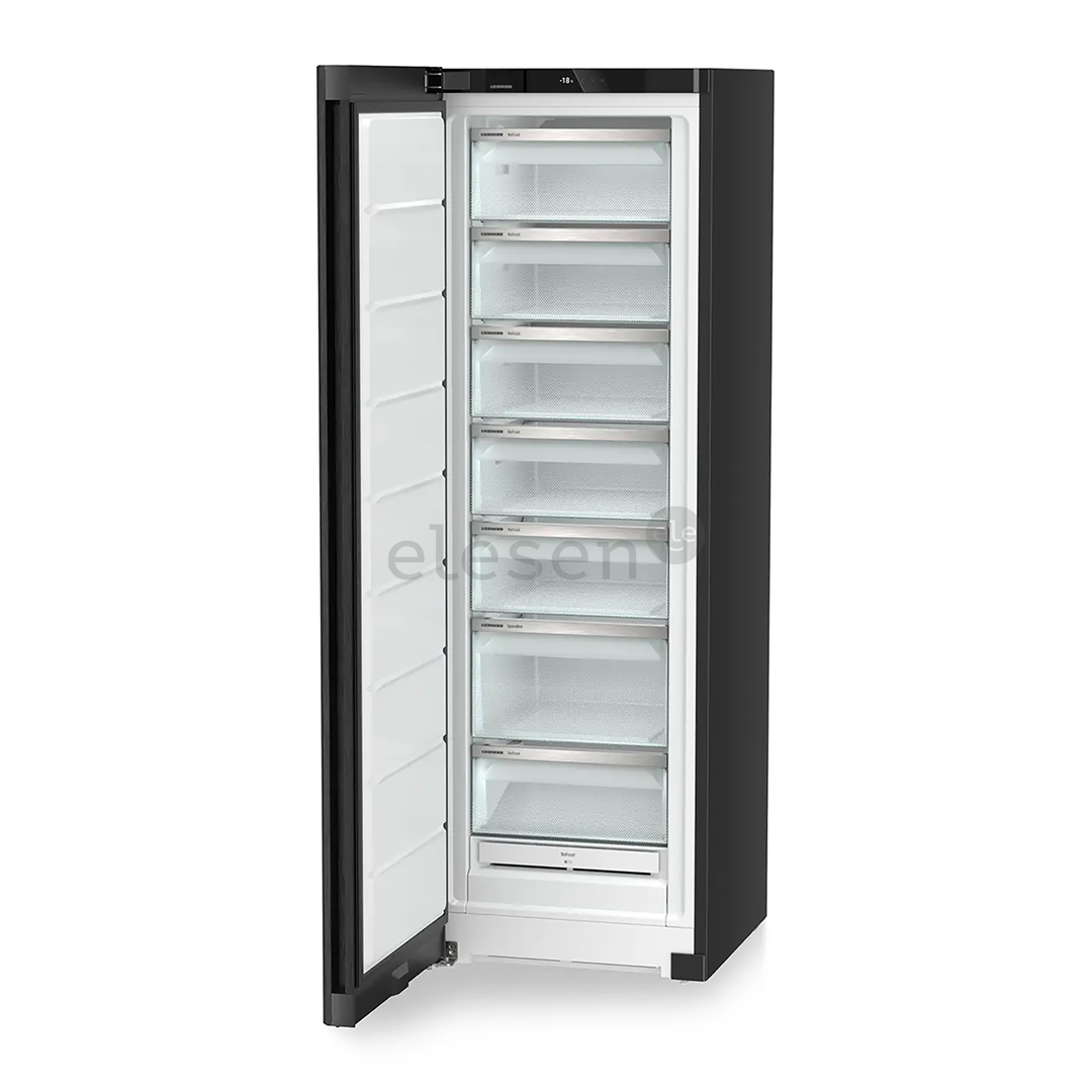 Liebherr plus NoFrost, 278 L, height 186 cm, black steel - Freezer