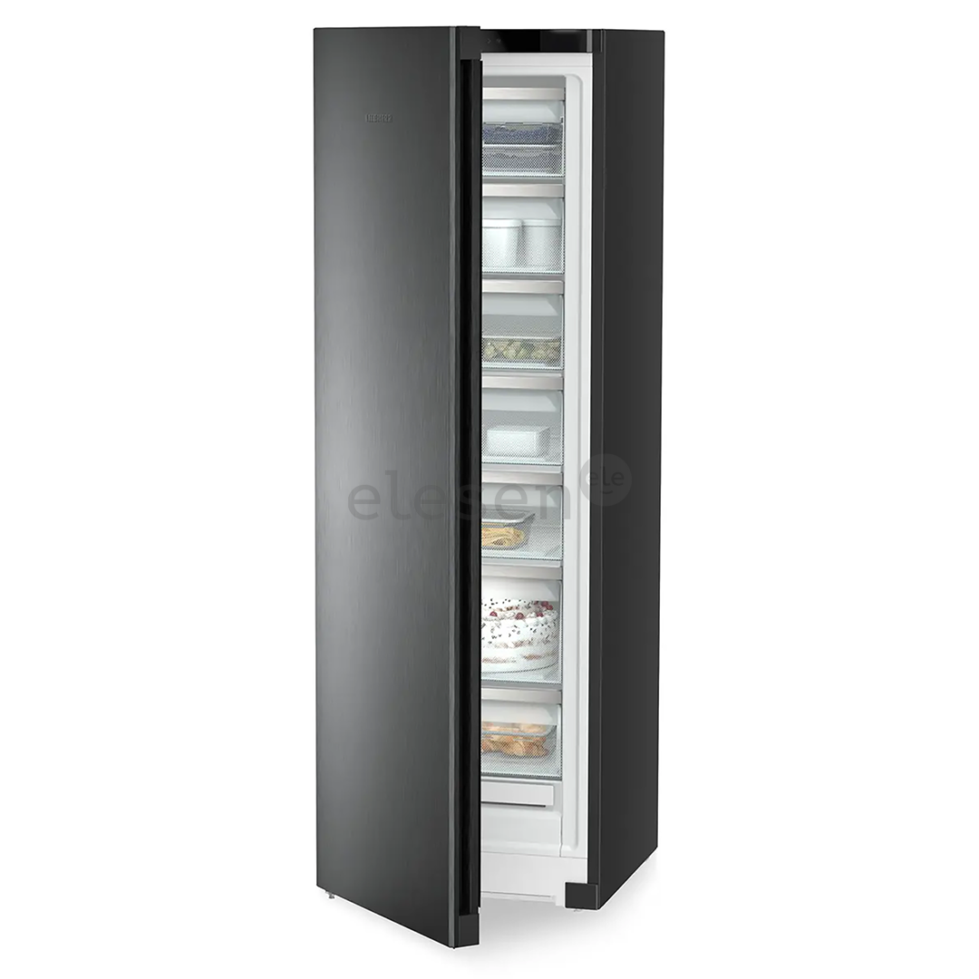 Liebherr plus NoFrost, 278 L, height 186 cm, black steel - Freezer