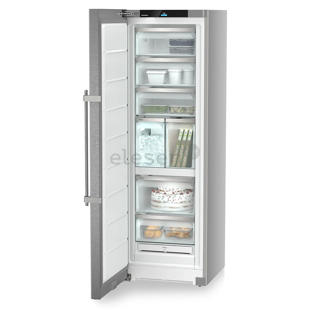 Liebherr prime NoFrost, 278 L, height 186 cm, stainless steel - Freezer