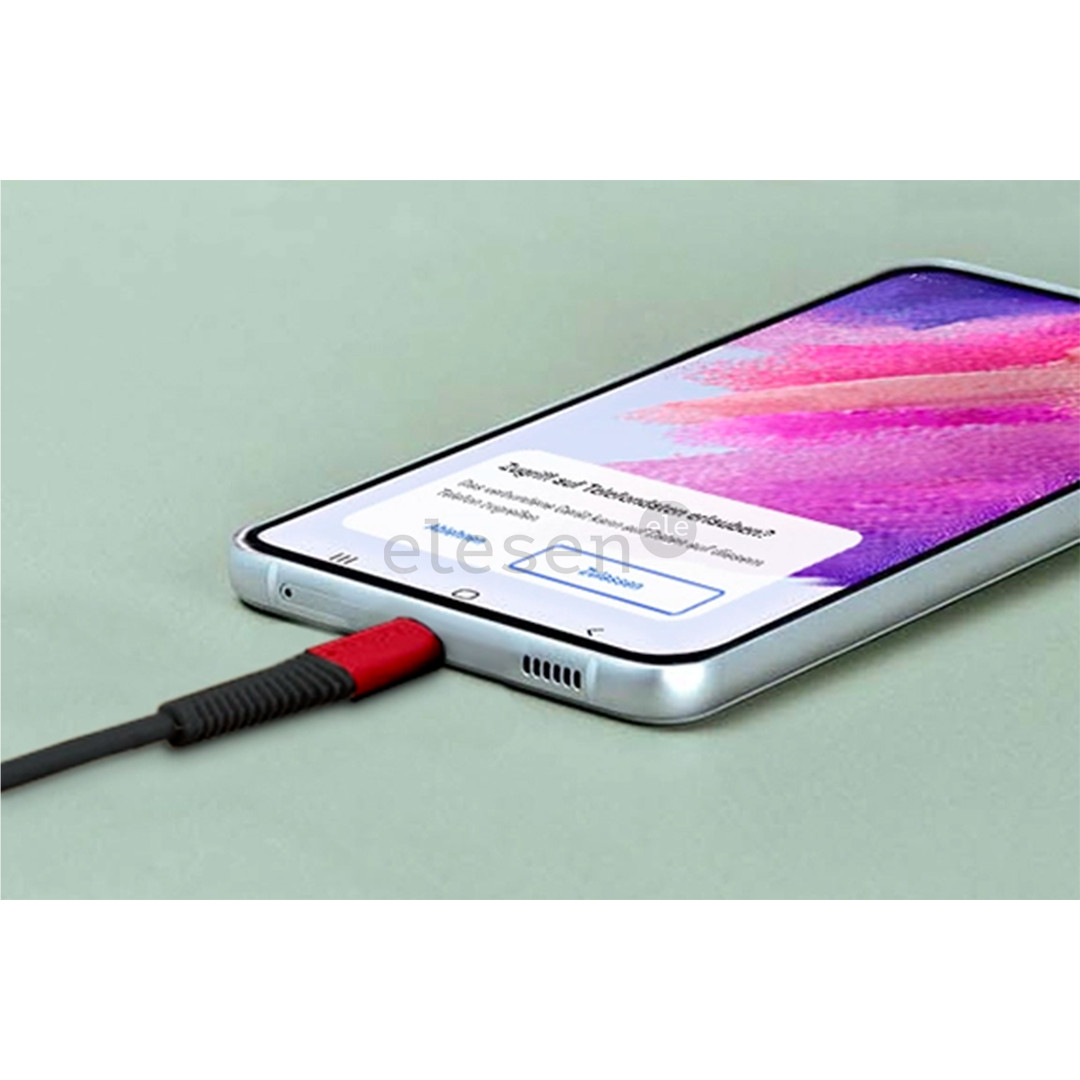 Hama Extreme Charging Cable, USB-A - USB-C, Nylon, 1.5 m, black/red - Cable