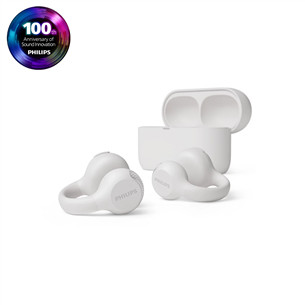 Philips TAQ2000, baltos - Belaidės ausinės TAQ2000WT/00