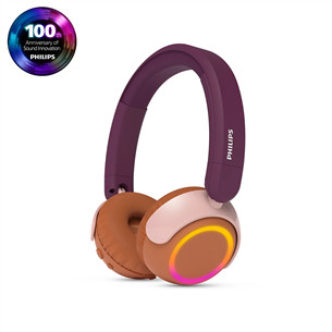 Philips TAK4200, violetinės/oranžinės - Vaikiškos ausinės TAK4200MP/00