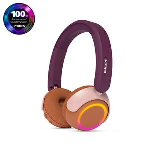 Philips TAK4200, violetinės/oranžinės - Vaikiškos ausinės TAK4200MP/00