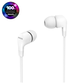 Philips TAE1105WT, 3,5 мм, белый - Проводные внутриканальные наушники