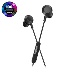Philips TAE5008BK, USB-C, su mikrofonu, juodos - Ausinės