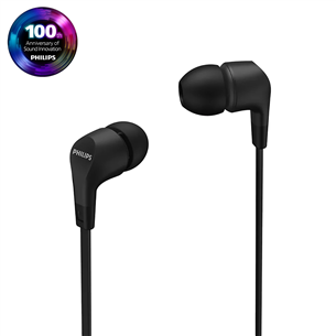 Philips TAE1105BK, 3.5 mm, black - Wired in-ear earbuds TAE1105BK/00