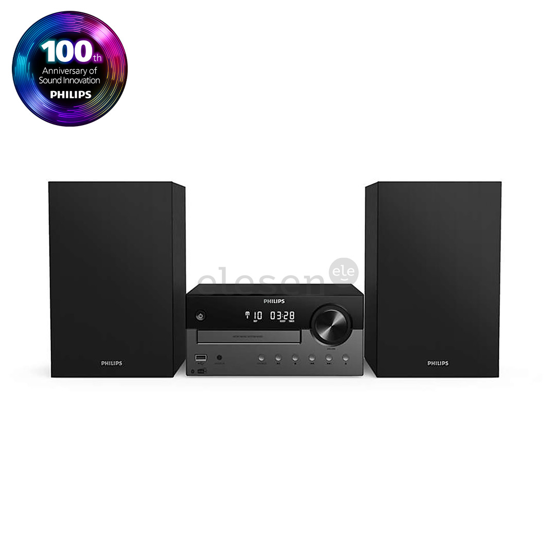 Philips TAM4505, 2.0, 60 W, Bluetooth, USB, CD, juodas - Muzikinis centras Prekė - TAM4505/12