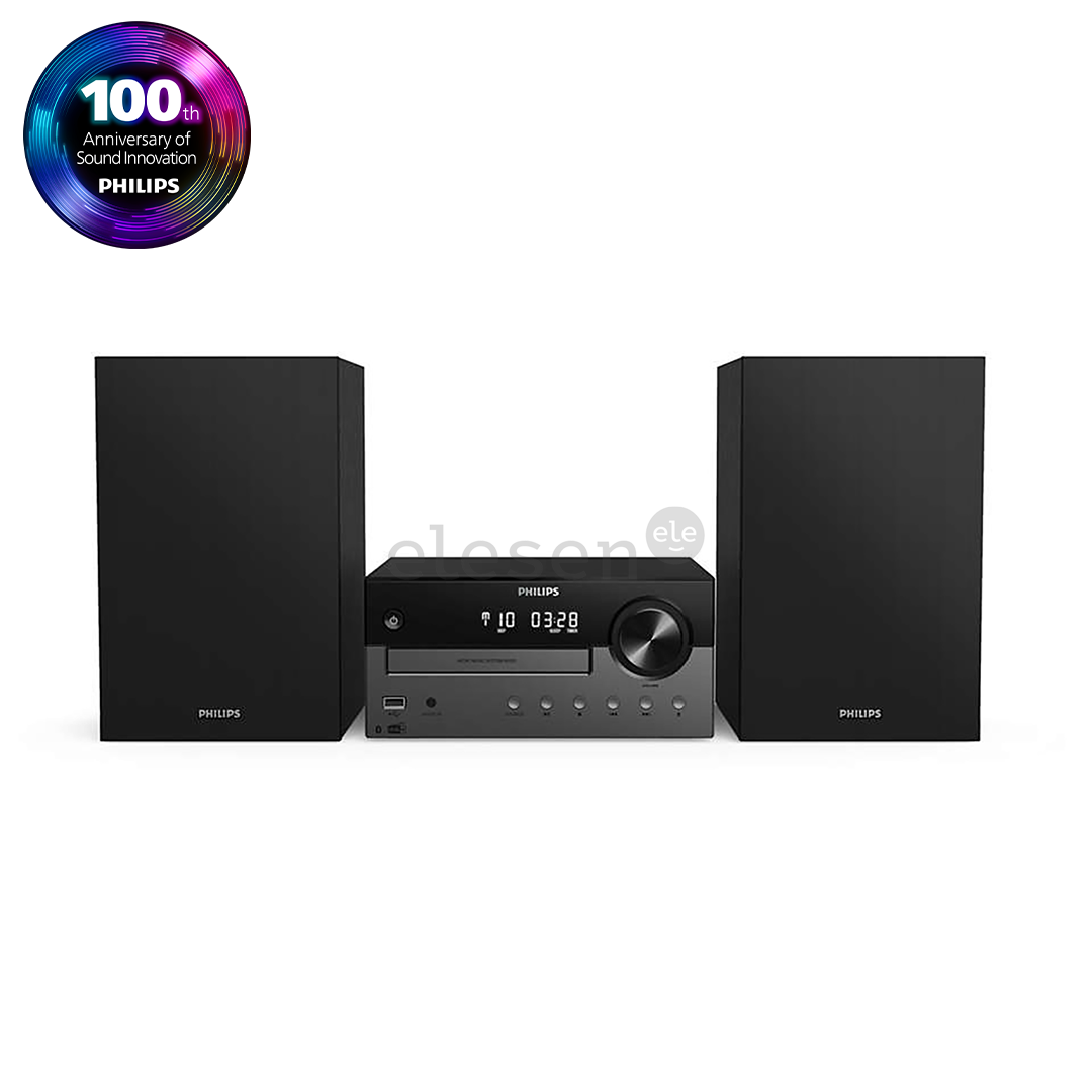 Philips TAM4505, 2.0, 60 W, Bluetooth, USB, CD, juodas - Muzikinis centras Prekė - TAM4505/12