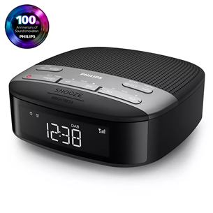 Philips TAR3505, FM, DAB+, juodas - Radijo žadintuvas TAR3505/12