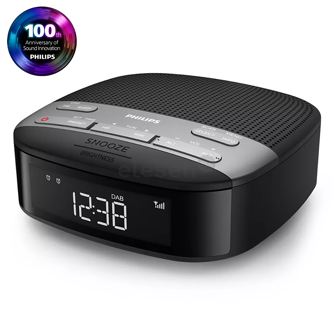 Philips TAR3505, FM, DAB+, juodas - Radijo žadintuvas