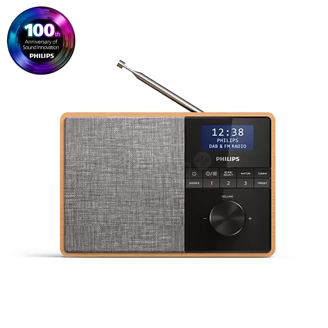 Philips TAR5505, DAB+, FM, Bluetooth, su laikmačiu, rudas - Radijas