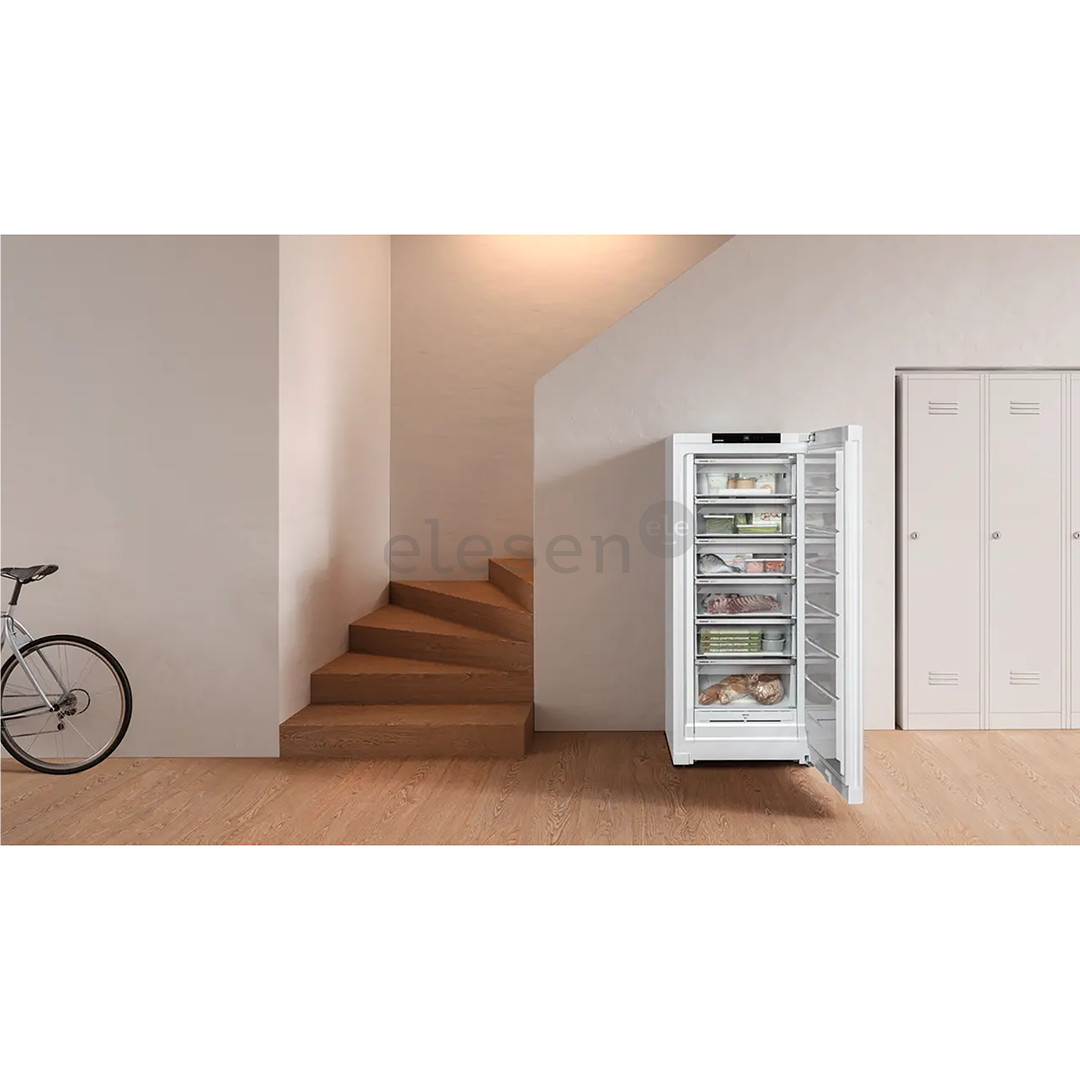 Liebherr plus NoFrost, 312 л, высота 166 см, белый - Морозильник