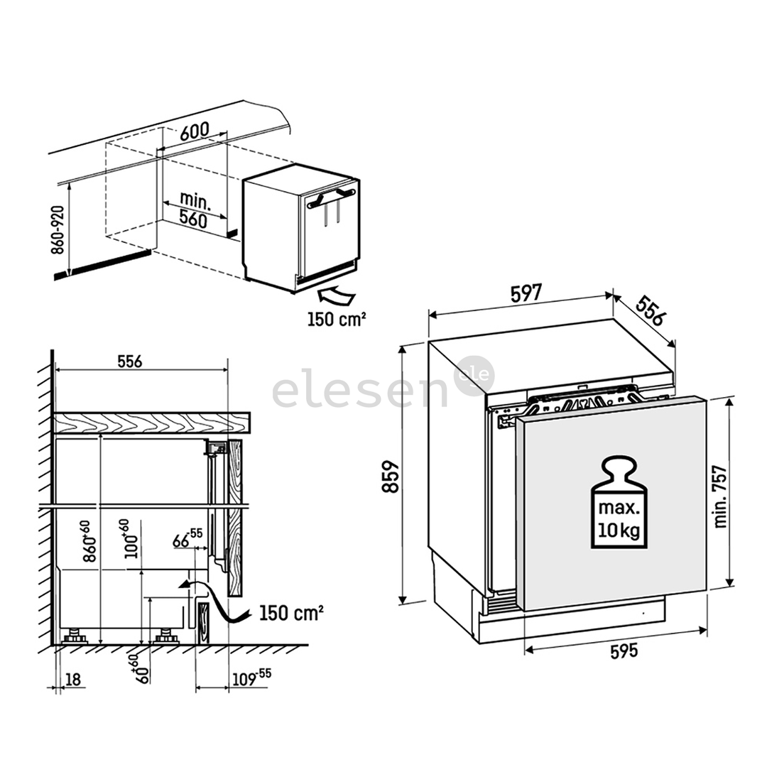 Liebherr pure, SmartFrost, 95 L, aukštis 86 cm - Įmontuojamas šaldiklis