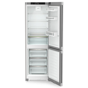 Liebherr, Pure NoFrost, 330 L, aukštis 186 cm, sidabro spalvos - Šaldytuvas