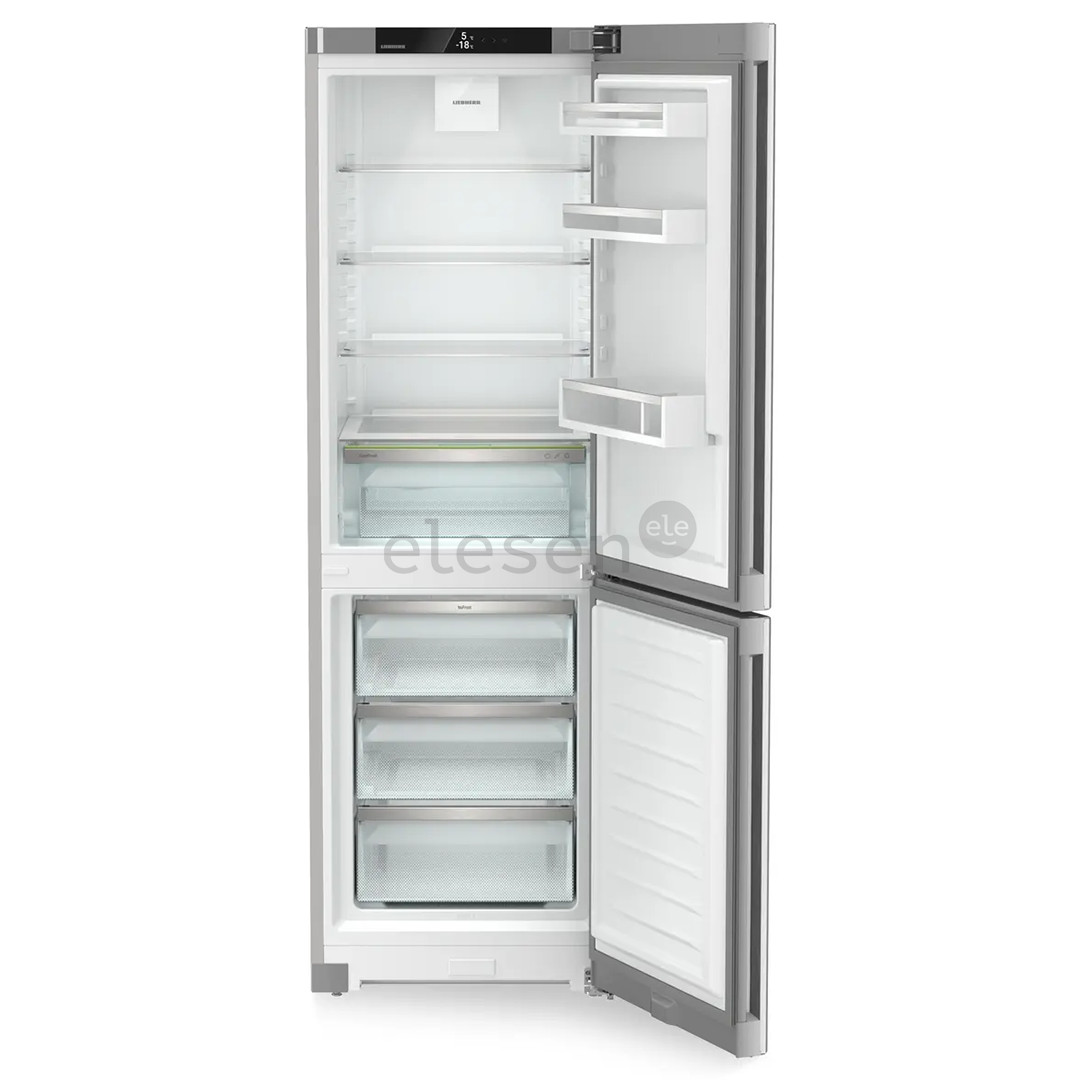 Liebherr, Pure NoFrost, 330 L, aukštis 186 cm, sidabro spalvos - Šaldytuvas