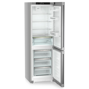 Liebherr, Pure NoFrost, 330 L, aukštis 186 cm, sidabro spalvos - Šaldytuvas