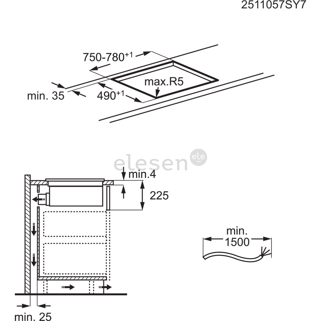 Electrolux 900 XT SensePro, ширина 80 см, черный - Интегрируемая индукционная варочная панель с вытяжкой