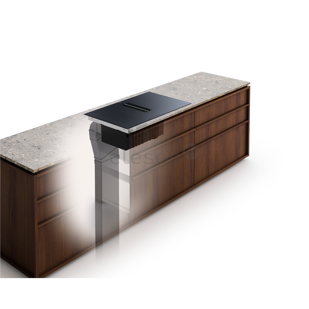 Electrolux 900 XT SensePro, plotis 80 cm, juoda - Įmontuojama kaitlentė su gartraukiu