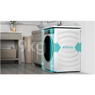 Hisense, 9 kg, depth 47 cm, 1400 rpm - Front load washing machine