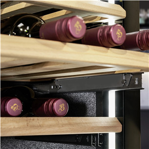 Caso WineDeluxe WD 60, 60 бутылок, высота 124 см, черный - Интегрируемый винный шкаф