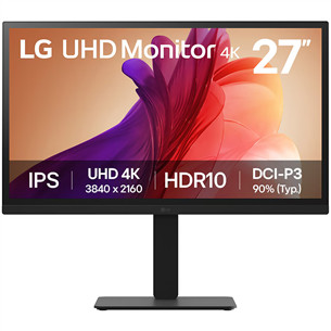 LG BA45U UltraFine, 27'', UHD, IPS, juodas - Monitorius 27BA45U-B