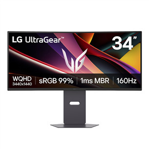 LG UltraGear G600A, 34'', WQHD, VA, 160 Hz, lenktas, juodas - Monitorius 34G600A-B