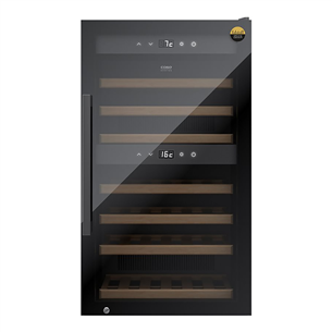 Caso WineExclusive 66 Smart, 66 buteliai, aukštis 100 cm, juodas - Vyno šaldytuvas 00726