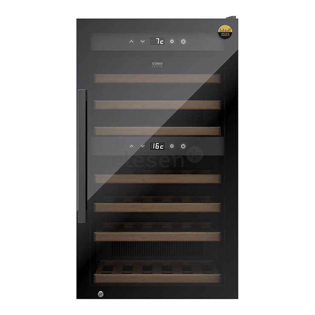 Caso WineExclusive 66 Smart, 66 buteliai, aukštis 100 cm, juodas - Vyno šaldytuvas