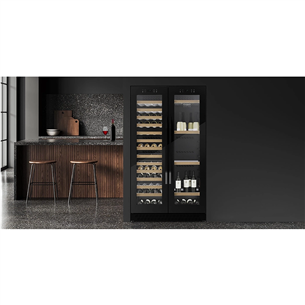 Caso WineChef Duo 122, 122 bottles, height 176 cm, black - Wine cooler