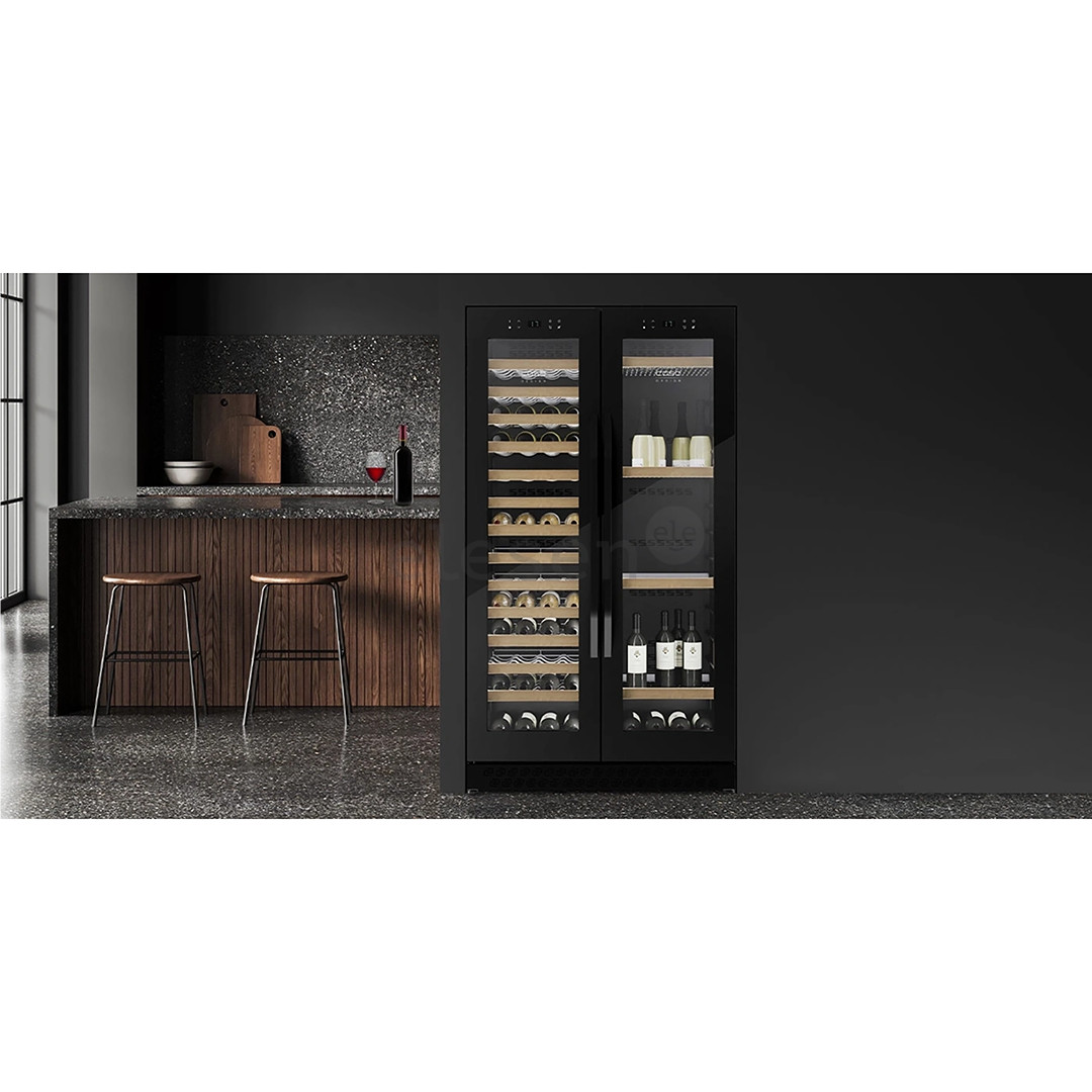 Caso WineChef Duo 122, 122 бутылки, высота 176 см, черный - Винный шкаф