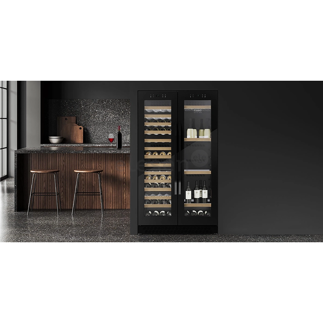 Caso WineChef Duo 122, 122 bottles, height 176 cm, black - Wine cooler