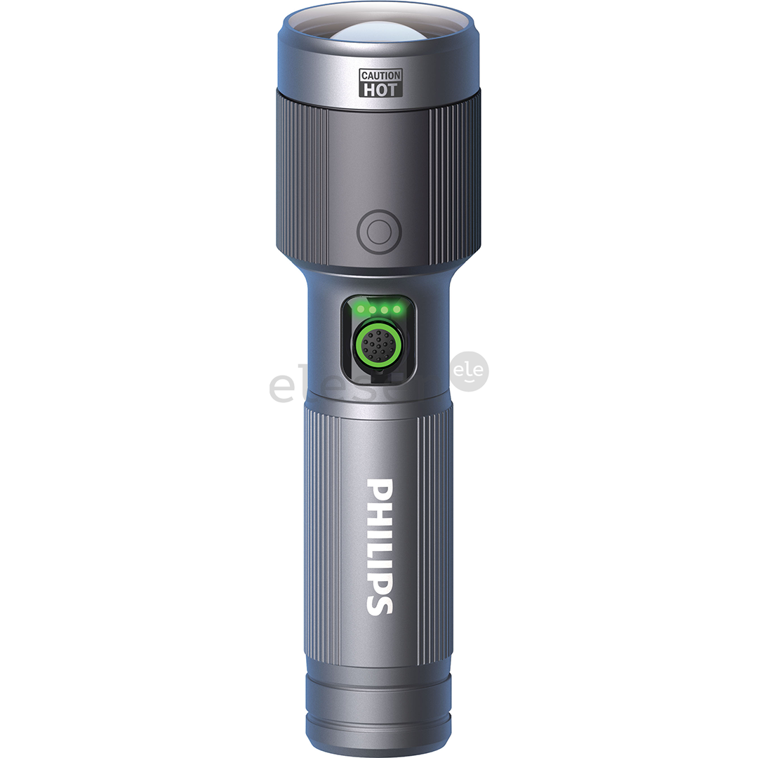 Philips Torch, 1500lm, 30W, grey - LED flashlight