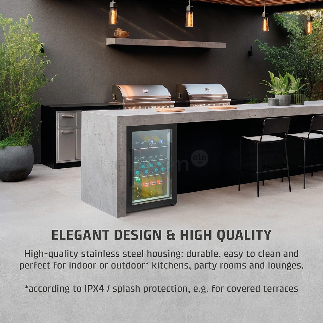 Caso BBQ Cooler S-R, 63 L, aukštis 68 cm, juodas - Šaldytuvas