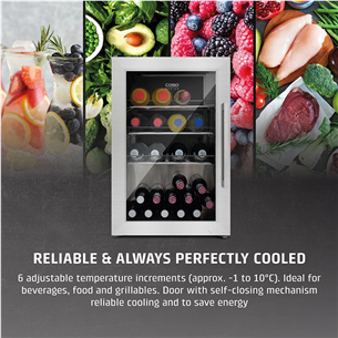 Caso BBQ Cooler S-L, 63 L, aukštis 68 cm, nerūdijančio plieno - Šaldytuvas